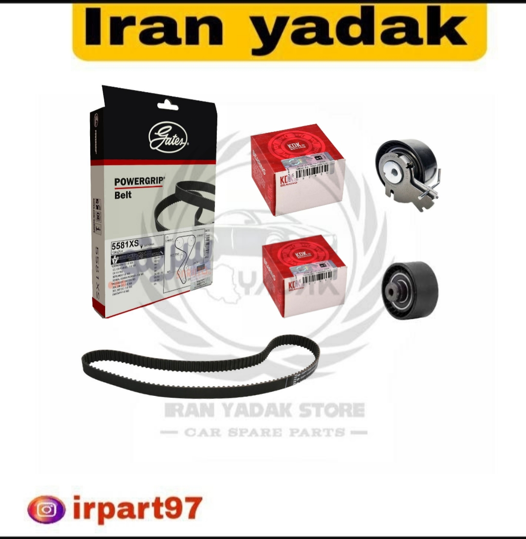 کیت کامل تسمه تایم 206 تیپ۵،۶،رانا،۲۰۷  پاورگریپ(لیبل هرینگتون)/KDK ژاپن