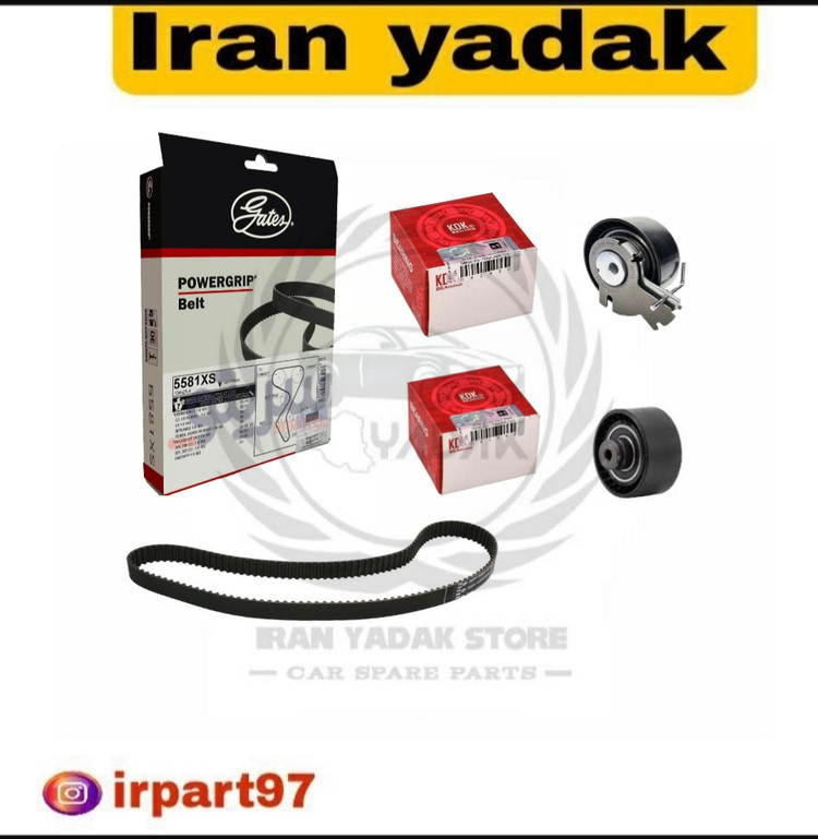 کیت کامل تسمه تایم 206 تیپ۵،۶،رانا،۲۰۷ پاورگریپ(لیبل هرینگتون)/KDK ژاپن